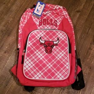NBA Chicago Bulls Backpack License Red Basketb New